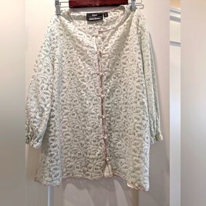 Dennis Basso 😍 Embroidered Top,XL